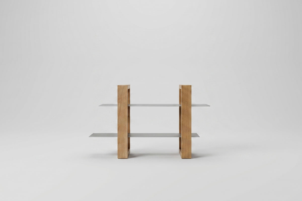 Oak & silverTouch Shelf