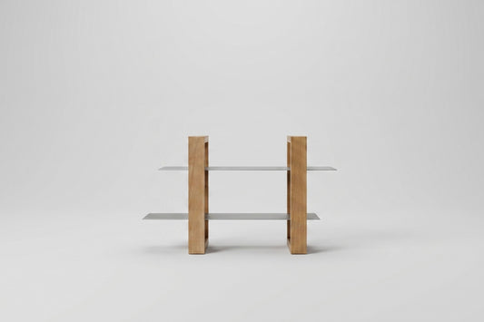 Oak & silverTouch Shelf
